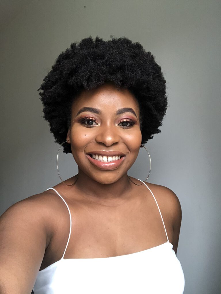 small afro puff natural hair